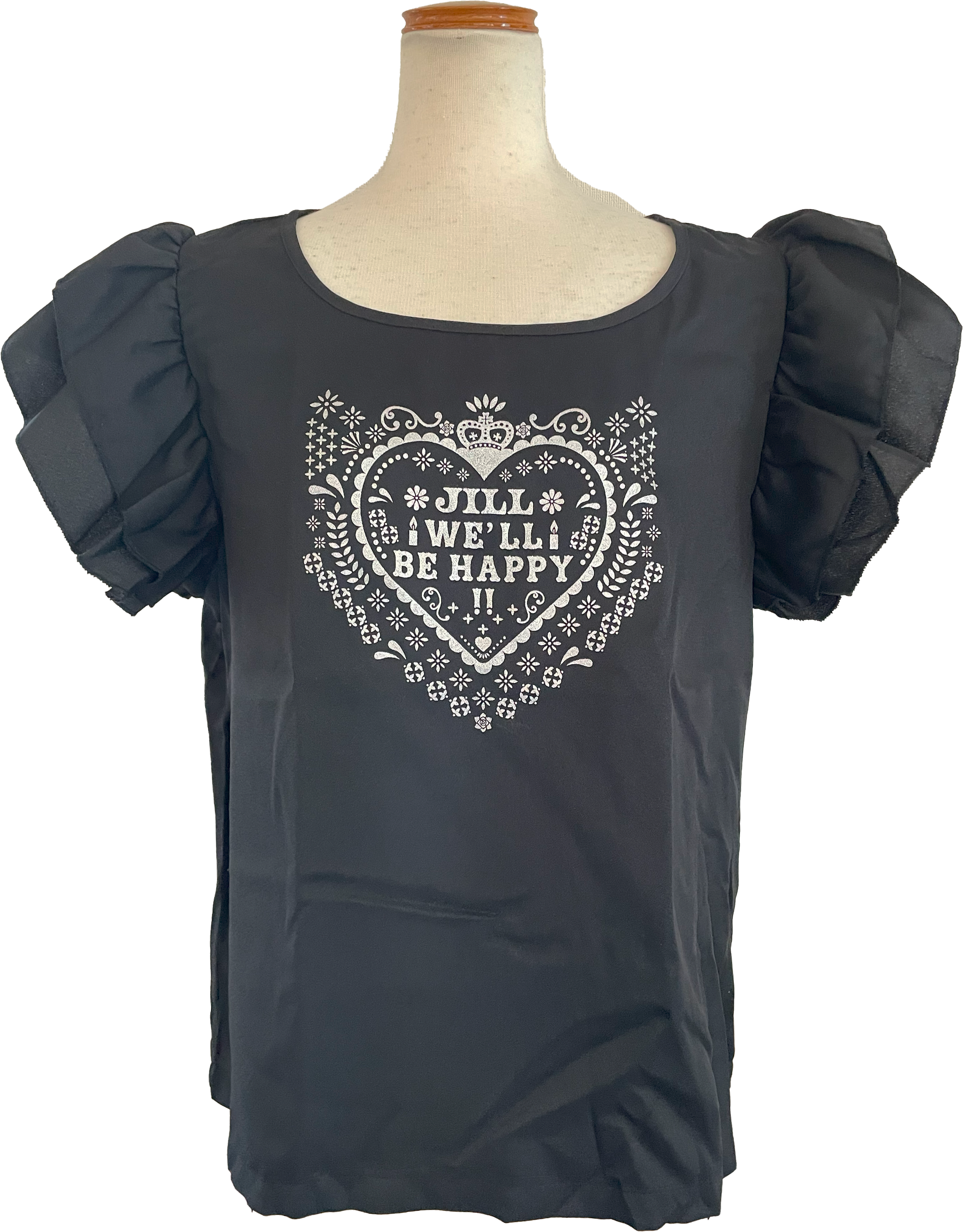 PERSONZ JILL Be Happy フリルスリーブＴシャツB PERSONZ JILL Be Happy フリルスリーブTシャツB